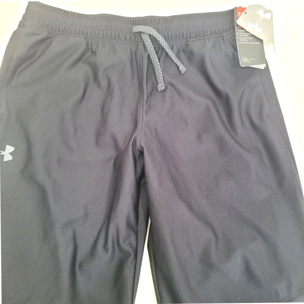 Under Armour Boys Black HeatGear Brawler Tapered Pants YXL 1329401 New With Tags